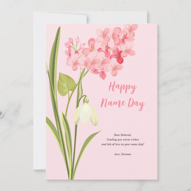 Pink Lilac Blooms Carte Jour (Devant)