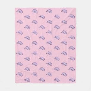 Pink Lilac Cowgirl Rodeo Muster Fleecedecke