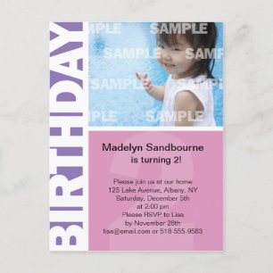 Pink Lilac Panel 2e carte postale Anniversaire