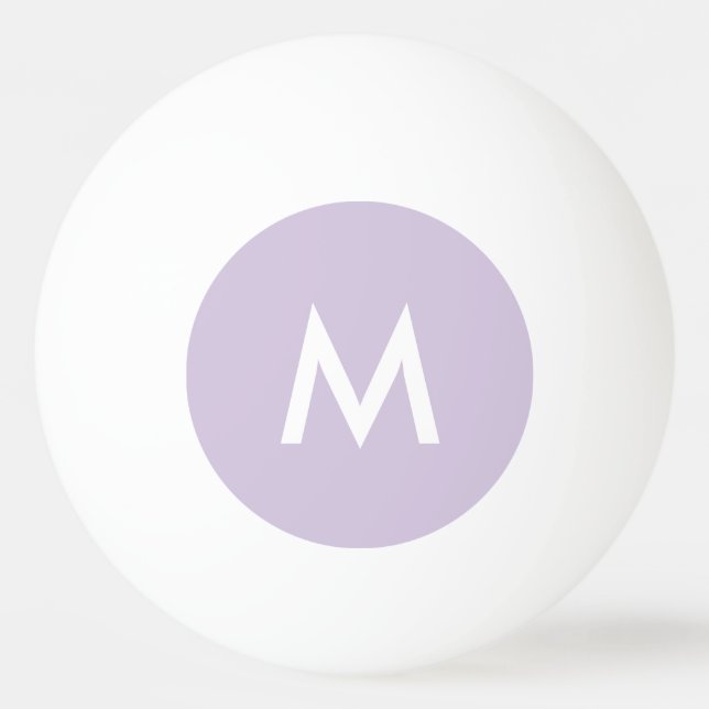 Pink Lilac Pong Ball Custom Monogram M Tischtennisball (Vorderseite)