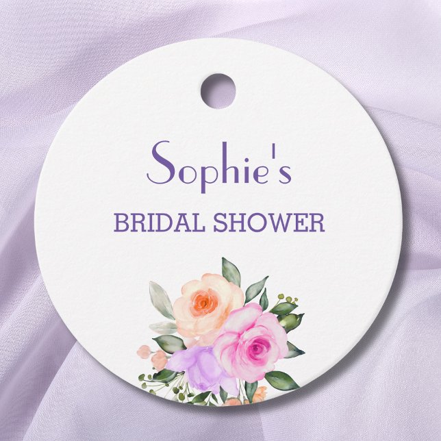 Pink Lilac Rose Helles Brautparty Geschenkanhänger (Von Creator hochgeladen)