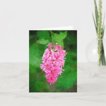 Pink Lilac Watercolor Blank Card