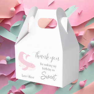 Pink Lilac Whale Pastel Geburtstagsparty Danke Geschenkschachtel