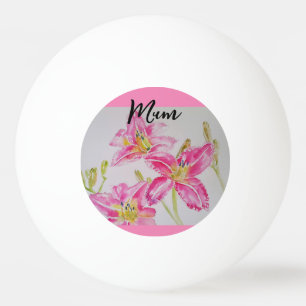 Pink Lilies Floral Blume Liege Tischtennisball