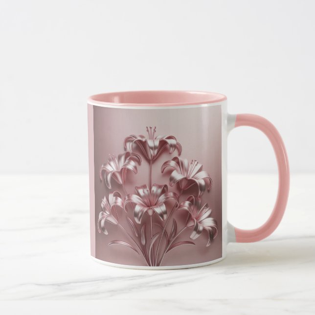 Pink Lilies Pink Combo Tasse (Rechts)
