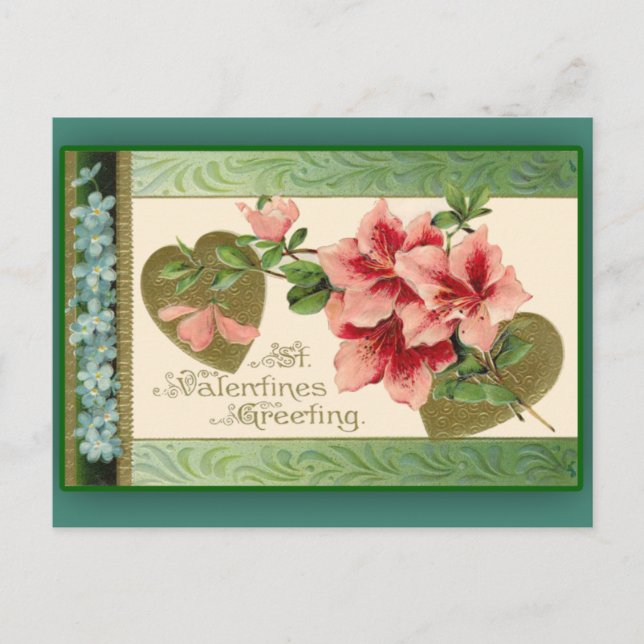 Pink Lilies Valentine Cartes de voeux (Devant)