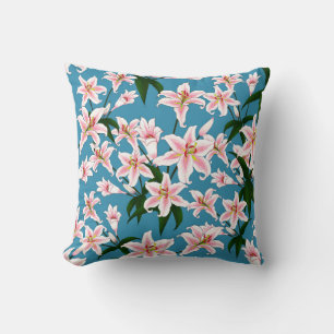 Pink Lilly Blume Pattern Kissen
