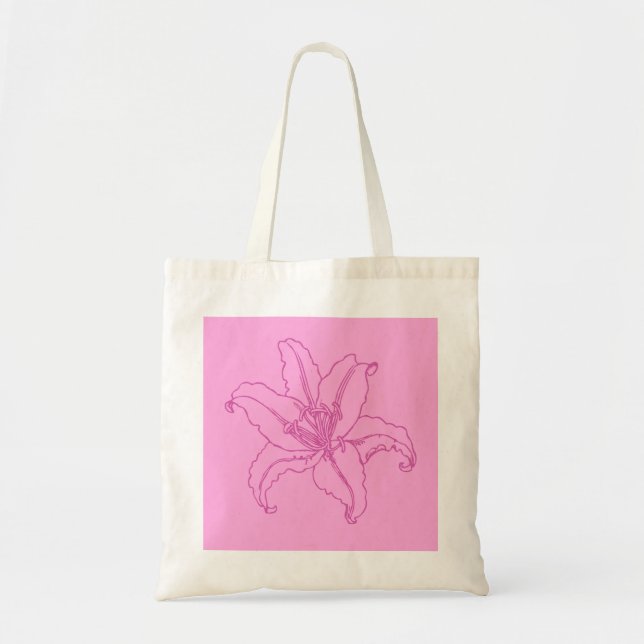 Pink Lilly Tote Bag (Devant)