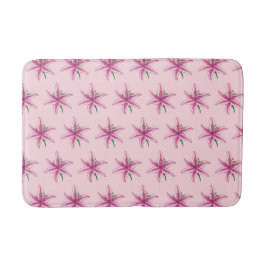 Pink Lily Blume Floral Print Garden Lilien Badematte