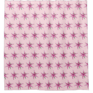 Pink Lily Blume Floral Print Garden Lilien Duschvorhang