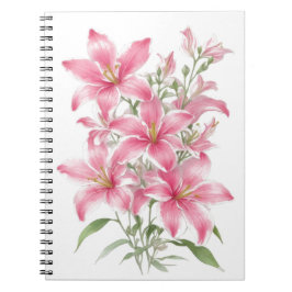 Pink Lily Blume Notizblock