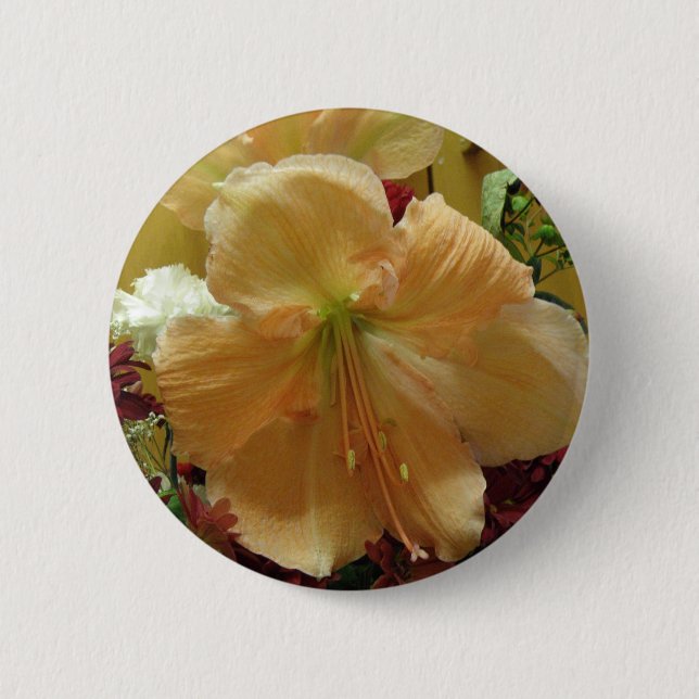 Pink Lily Bouquet Button (Vorderseite)