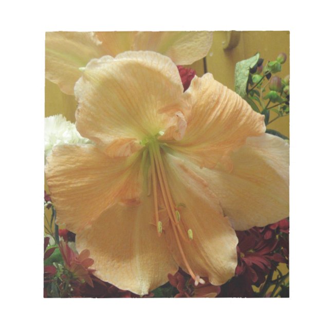 Pink Lily Bouquet Notepad Notizblock (Vorderseite)