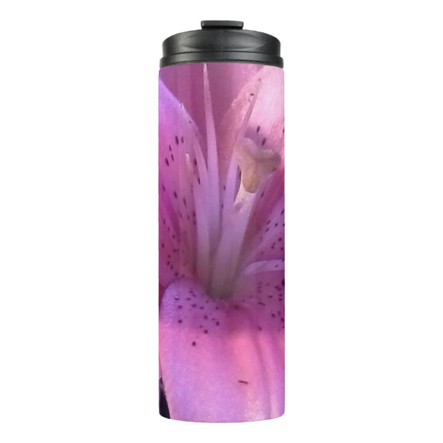 Pink Lily Fotograf Thermosbecher (Vorderseite)
