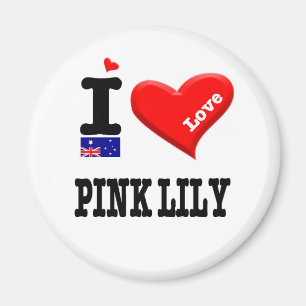PINK LILY - I Liebe Magnet