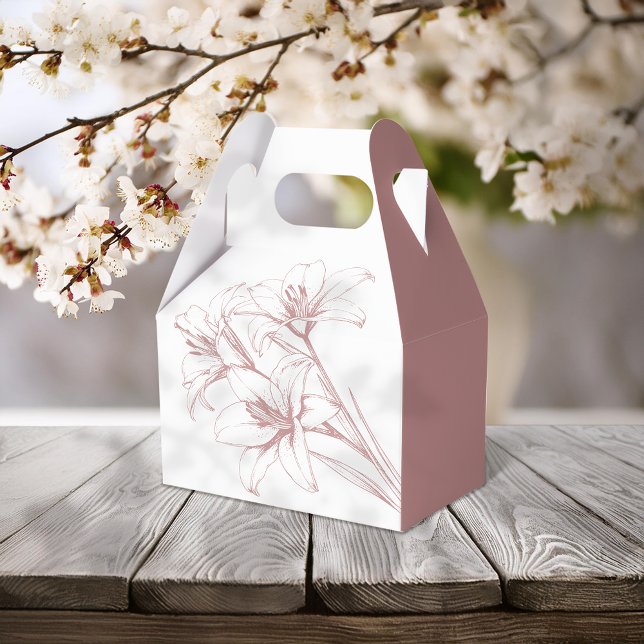 Pink Lily Kontur Wedding Geschenkschachtel (Von Creator hochgeladen)