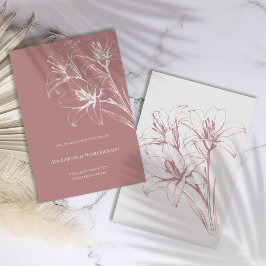 Pink Lily Kontur Wedding Save The Date