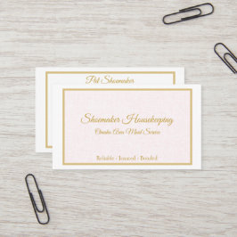 Pink Linen Zuhause und Personal Services Visitenkarte