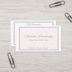 Pink Linen Zuhause und Personal Services Visitenkarte