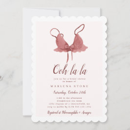 Pink Lingerie Brautparty Einladung