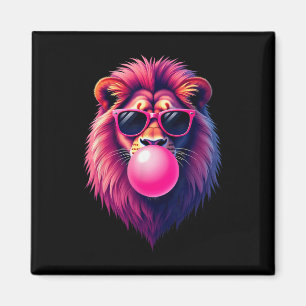 Pink Lion bläst Blubble Gum Magnet
