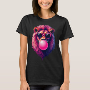 Pink Lion bläst Blubble Gum T-Shirt
