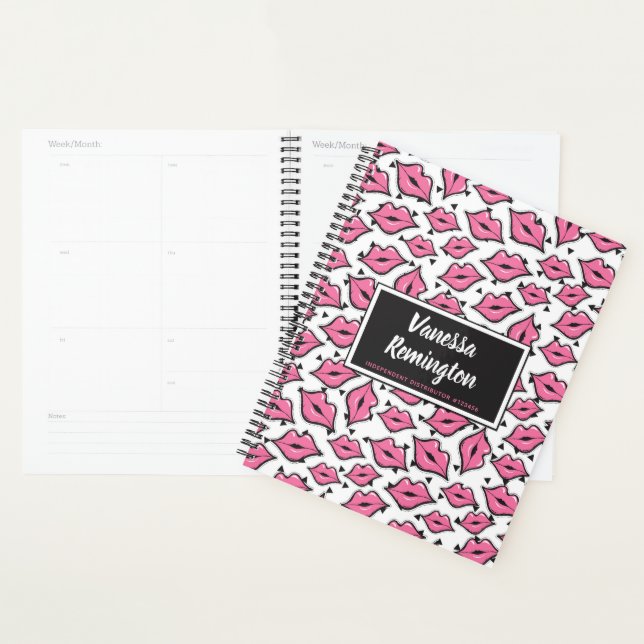 Pink Lip Kiss Lipstick & Beauty Distributeur Perso (Devant avec enveloppe)