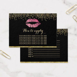 Pink-Lippensalon-Anwendungs-Anweisungen
