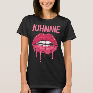 Pink Lips - Johnnie Name T-Shirt