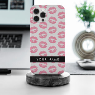 Pink Lips, Kiss, Lipstick, Ihr Name, Personalisier Case-Mate iPhone Hülle