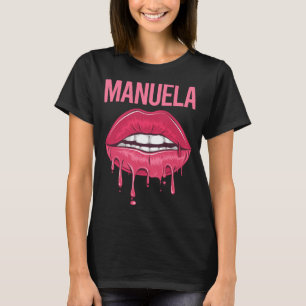 Pink Lips - Manuela Name T-Shirt