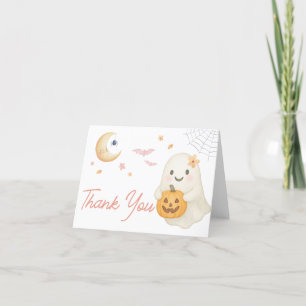 Pink Little Boo Baby Dusche Dankeskarte
