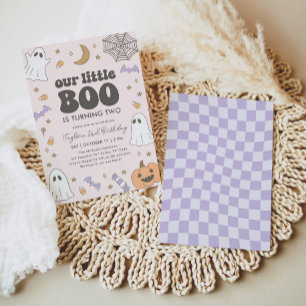 Pink Little Boo Halloween Geburtstag Einladung