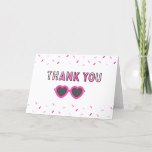 Pink Little Miss Trienager Merci Cartes