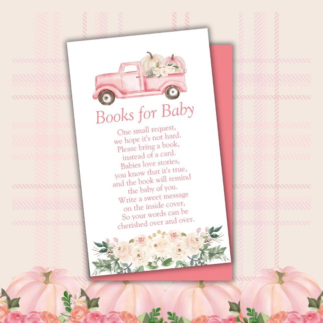 Pink Little Pumpkin Baby Duschbücher für Baby Begleitkarte (Von Creator hochgeladen)