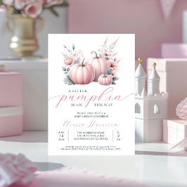 Pink Little Pumpkin Baby Dusche Einladung