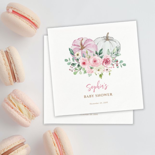 Pink Little Pumpkin Baby Dusche Serviette (Von Creator hochgeladen)