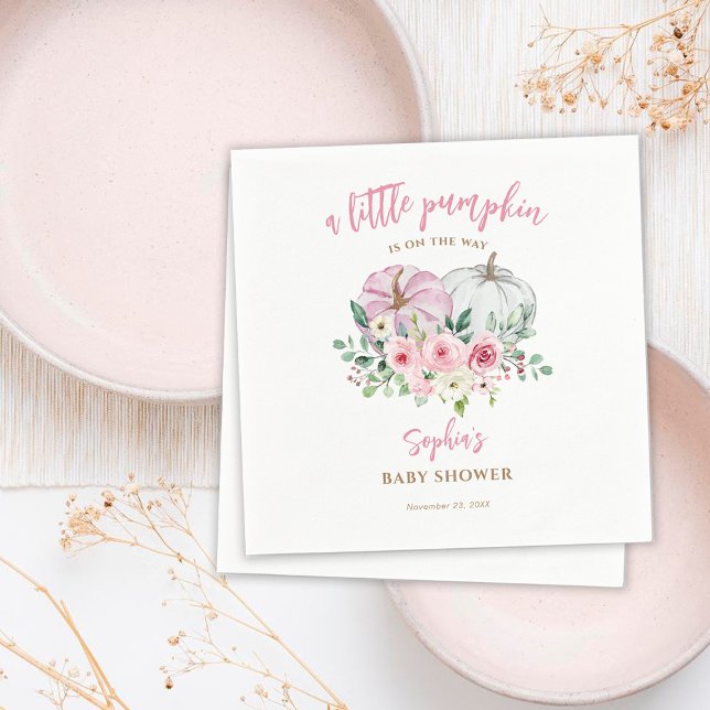 Pink Little Pumpkin Baby Dusche Serviette (Von Creator hochgeladen)