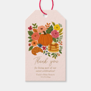 Pink Little Pumpkin Baby Dusche Vielen Dank für Ih Geschenkanhänger