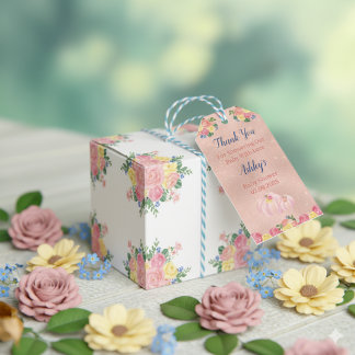 Pink Little Pumpkin Baby Duwer Fevor Tags Geschenkanhänger