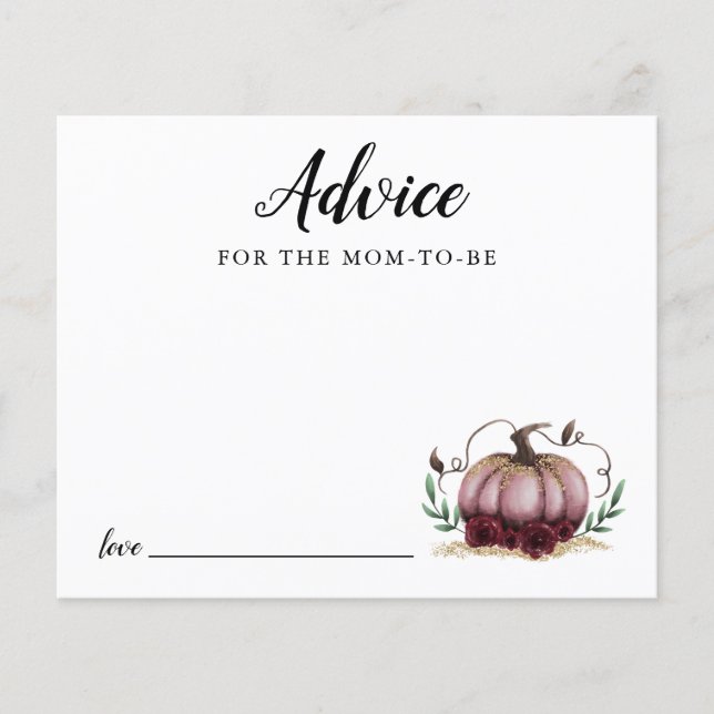 Pink Little Pumpkin Baby Shower Card (Vorderseite)