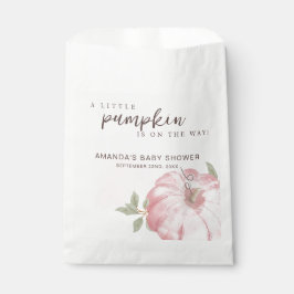 Pink Little Pumpkin Herbst Babydusche Geschenktütchen