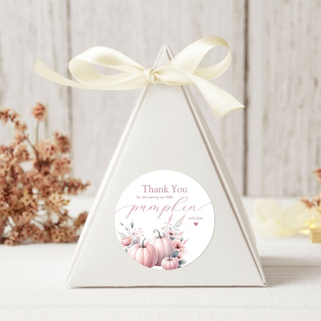 Pink Little Pumpkin Vielen Dank Runder Aufkleber (Von Creator hochgeladen)