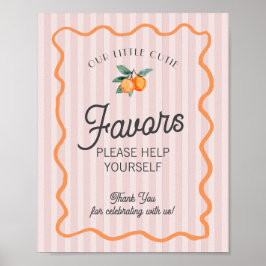 Pink Little Süsse Citrus Hauptpresse Favoriten Poster