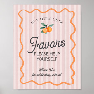 Pink Little Süsse Citrus Hauptpresse Favoriten Poster