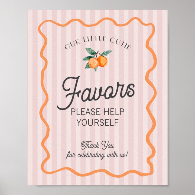 Pink Little Süsse Citrus Hauptpresse Favoriten Poster (Vorne)