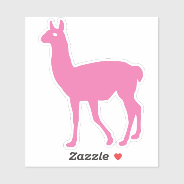 Pink Llama Aufkleber (Blatt)