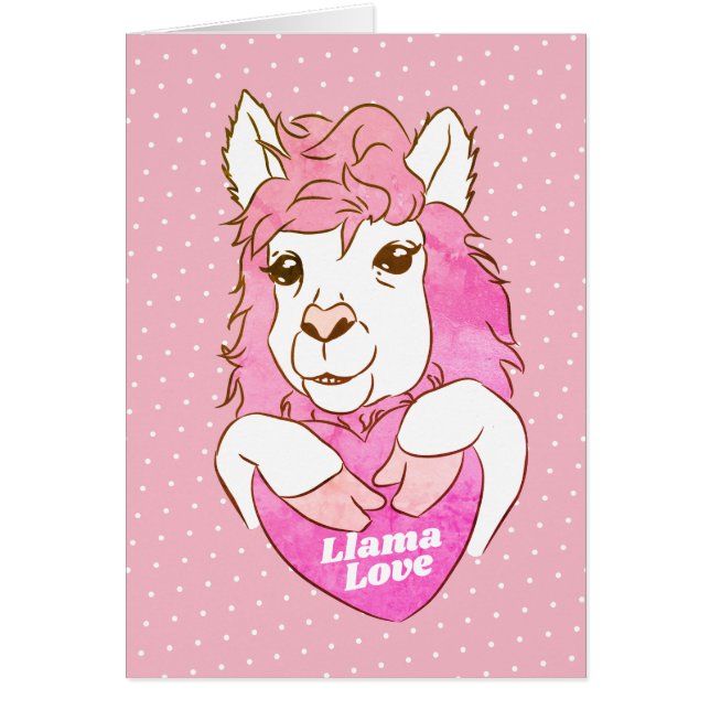 Pink Llama Liebe & Herz (Vorne)