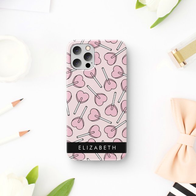 Pink Lollipops, Heart Lollipops, Lolly, Your Name Case-Mate iPhone Hülle (Von Creator hochgeladen)