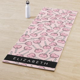 Pink Lollipops, Heart Lollipops, Lolly, Your Name Yogamatte